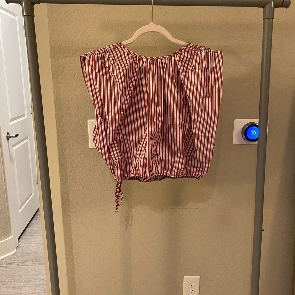 Zara red crop top